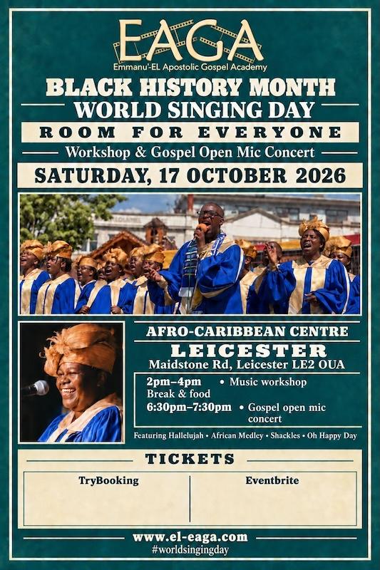 World Singing Day - Workshop & Gospel Open Mic Concert World Singing Day - Workshop & Gospel Open Mic Concert